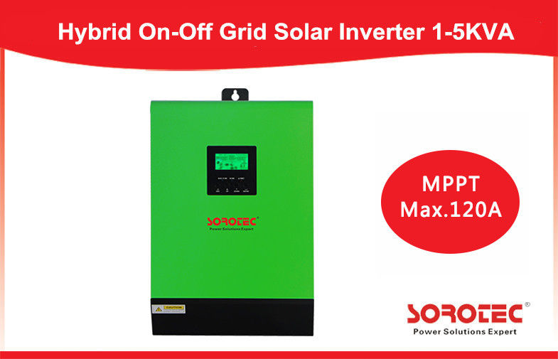 Single Phase 1kva - 5kva Hybrid Solar Inverter for solar panels , pure sine inverter